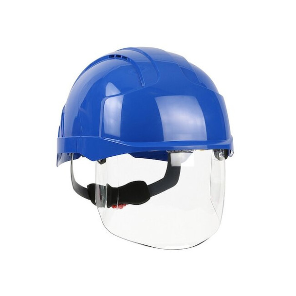 Pip Safety Helmet, JSP, ABS, 6 Point Ratchet, Type 1, Class C, Blue 280-EVSV-50B