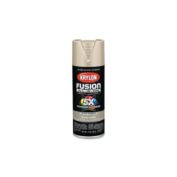 Fusion All-in-One™ Paints + Primers, 12 oz, Aerosol Can, Gloss Khaki