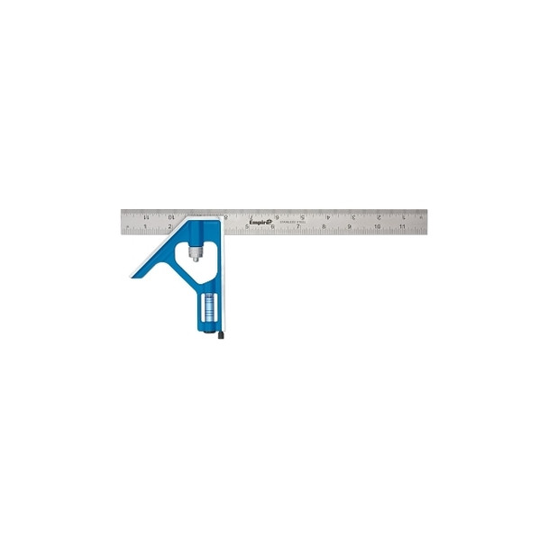 True Blue® Combination Square, 300 mm W, .001 in, Zinc/Stainless Steel