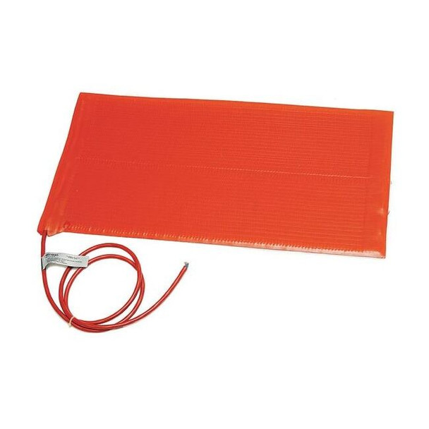 Heating Blanket, Silicone Rubber, 120V, 360W, 12"W x 12"L, w/ PSA