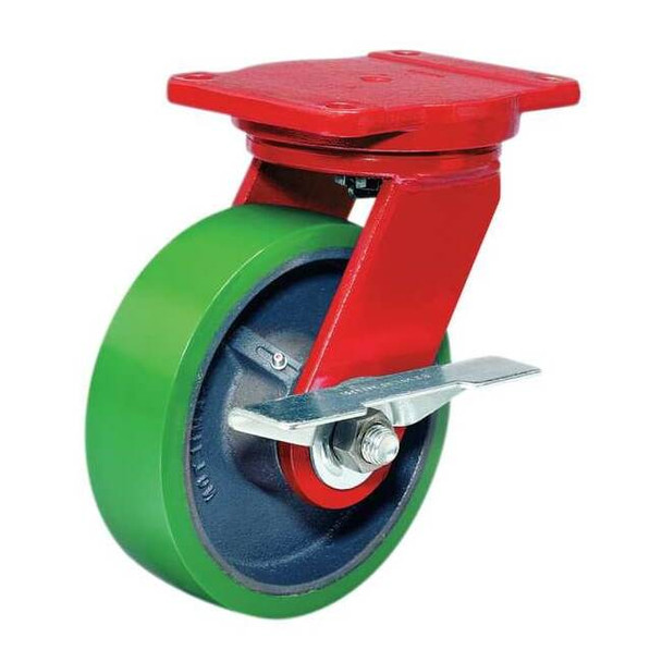 Hamilton Plate Caster,Swivel,Phenolic,8 in.,1400 lb,A S-HS-8P-4SL-FB