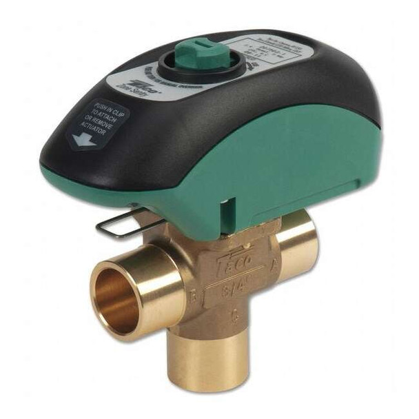 Taco Motorized Zone Valve,NC,Brass,1/2inSweat Z050C3-2
