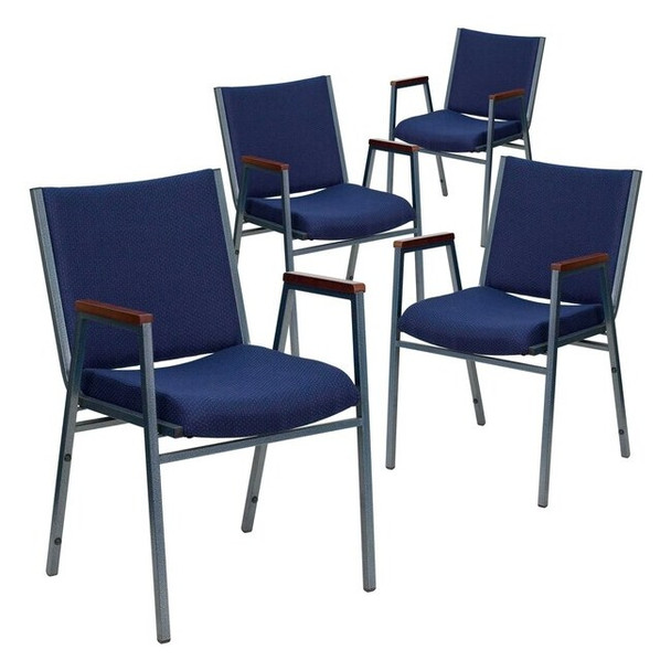 Flash Furniture Navy Fabric Stack Armchair,PK4 4-XU-60154-NVY-GG