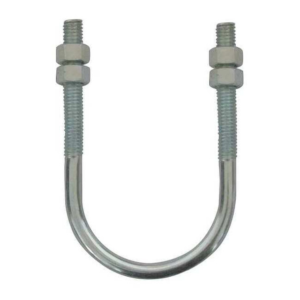 Round U-Bolt, 7/8"-9, 14 1/8 in W, 17 5/16 in H, Plain Stainless Steel