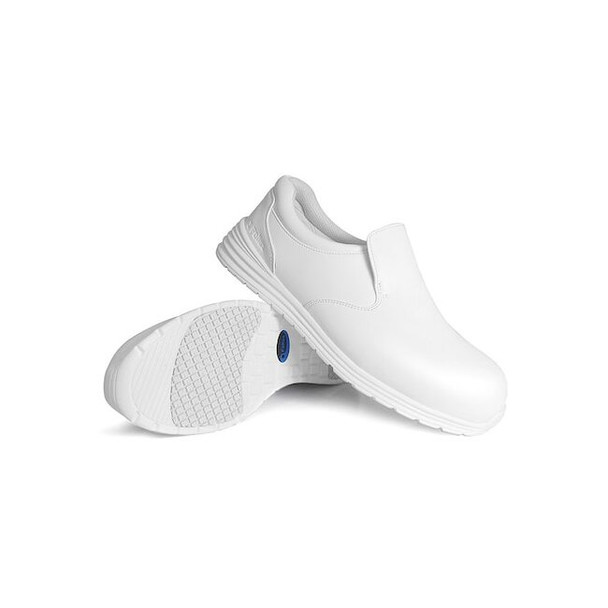 Women's Static Dissipative Shoe, 10 1/2, M, Synthetic Leather, White