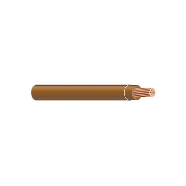 XHHW Building Wire, Copper, 14 AWG, 1C, Brown, Stranded, 500 ft