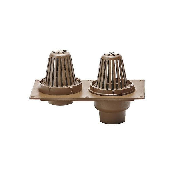 Smith Light Commercial Round Roof Drain, cast iron, 4", No-Hub 148-Y04