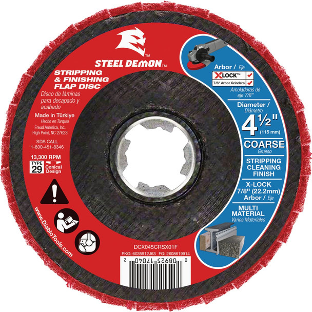 Steel Demon 4-1/2" Coarse Flap Disc DCX045CRSX01F