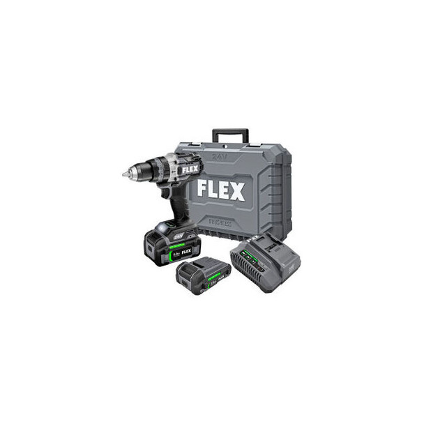 Flex 1/2"" Chuck Size Hammer Drill Driver w/ Turbo Mode Kit 2 Speed 24V