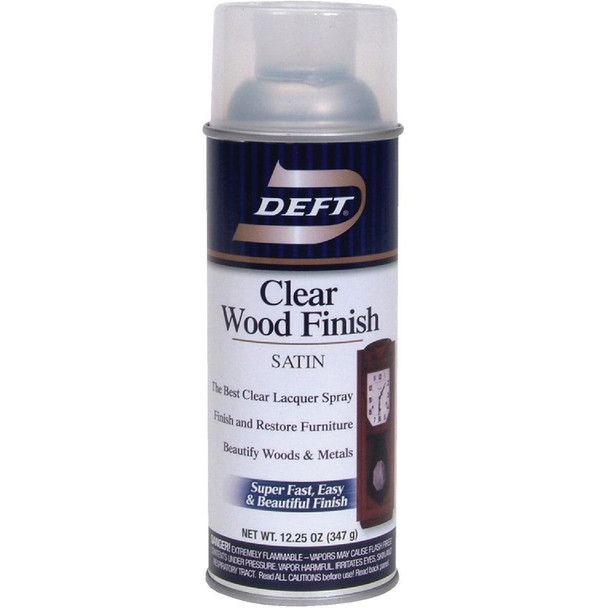 DFT017/54 Deft 12.25 Oz. Satin Clear Wood Finish Interior Spray Lacquer