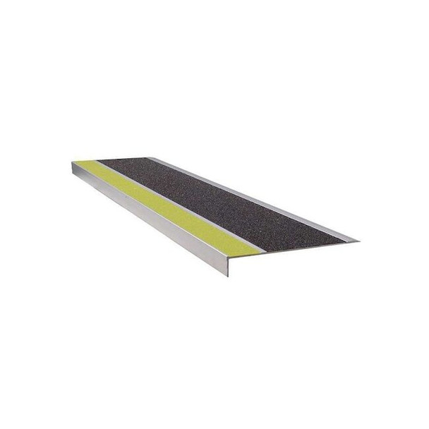 Wooster Products Stair Tread,Ylw/Blk,48in W,Extruded Alum 300YB4
