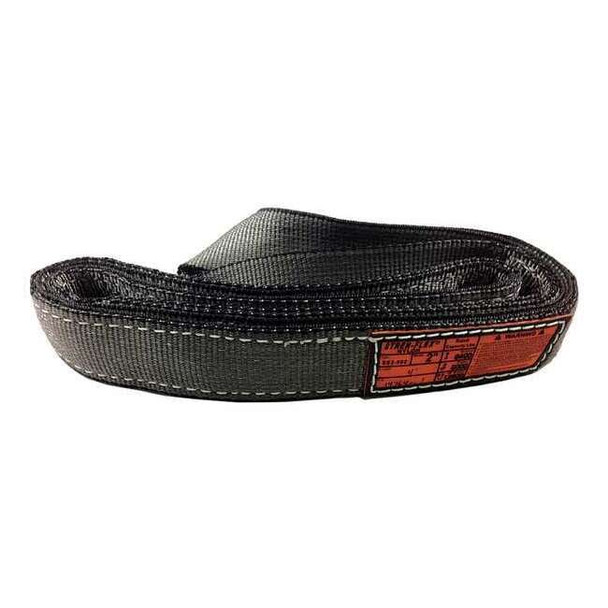 Synthetic Web Sling, Type 4, 4 ft L, 2 in W, Nylon, Gray