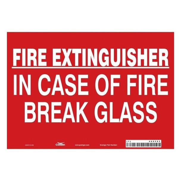 Condor Safety Sign,10" W,7" H,0.004" Thickness 469Y63