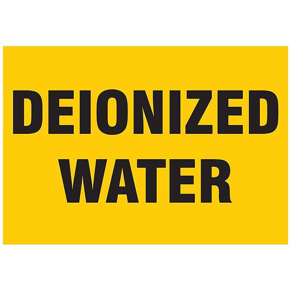 Brady Chemical Label, Deionized Water, Polyester, 2 7/8 in W, 2 in H 7253PLS