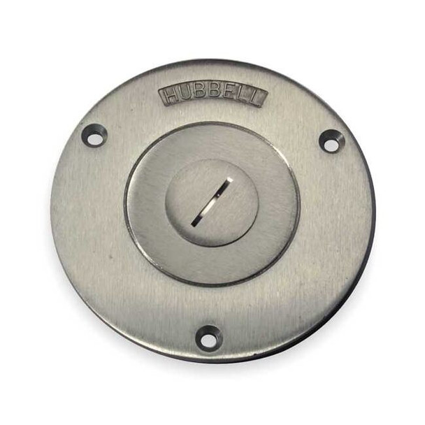 Hubbell Wiring Device-Kellems Box Cover, Floor Box Type, 1 Gang, Aluminum SA2525