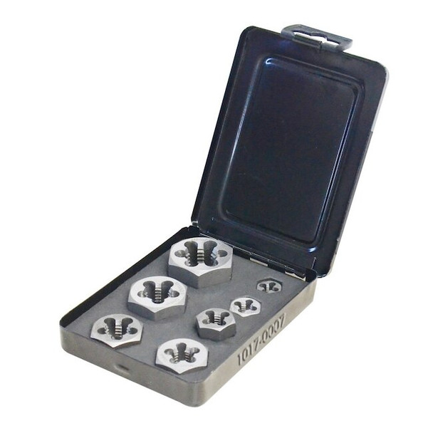 Hhip 7 Piece M6-M20 Hexagon Rethreading Die Set 1017-0007