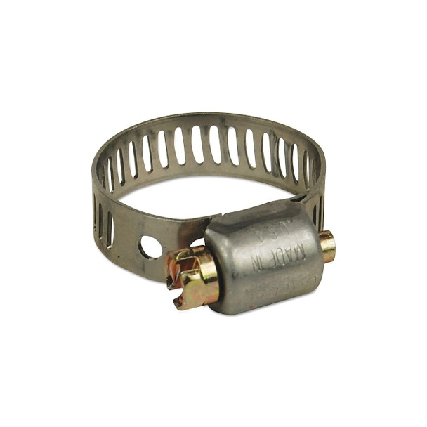MH Series Miniature Worm Gear Clamps, 7/32 in to 5/8 in Hose OD, Stainless Steel 300