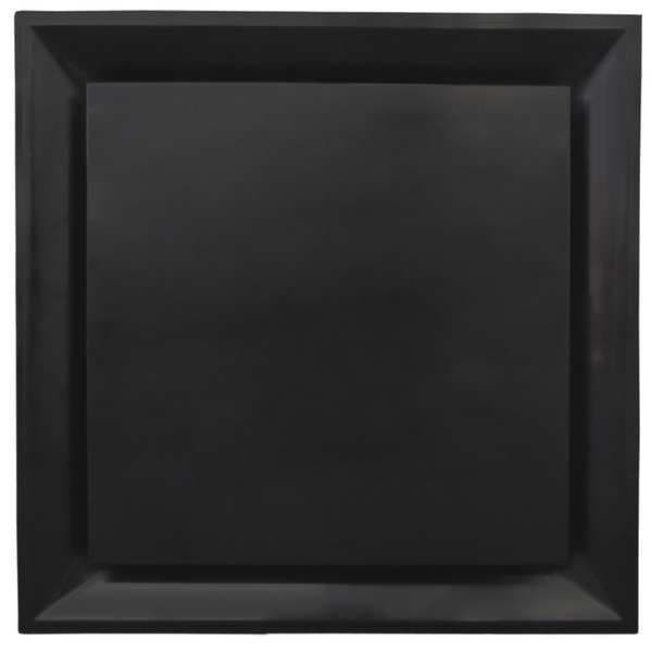 American Louver 12 in Square Square Plaque Diffuser, Black STR-PQ-12BK