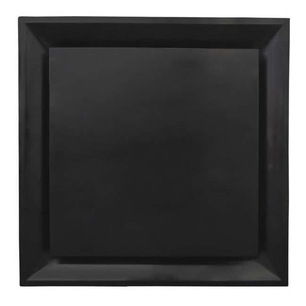 American Louver 12 in Square Square Plaque Diffuser, Black STR-PQ-12BK