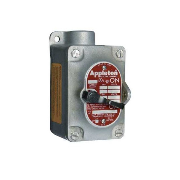 Appleton Electric Tumbler Switch, 1 Gang, Dead-End, 1-Pole EDS150-F1