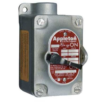 Appleton Electric Tumbler Switch,EDS Series,1 Gang,1-Pole EDS150-F1