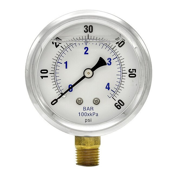 Wgtc Differential Pressure Gauge,0 to 60 psi 251L4PCW