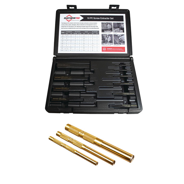 BUY 37345 10 PC SCREW EXTRACTOR SET GET 61360 3 PC BRASS DRIFT PUNCH SET FREE 81274