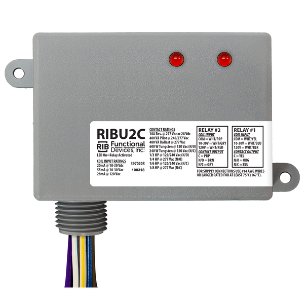 RIB Relays Enclosed Pilot Control Relay RIBU2C