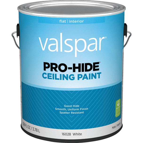 Valspar Pro Hide Ceiling Paint, White, 1 Gal. 028.0016028.007