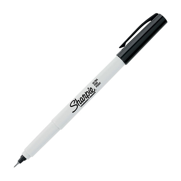Sharpie® Permanent Marking Pen, Ultra Fine, Black, 1/Each