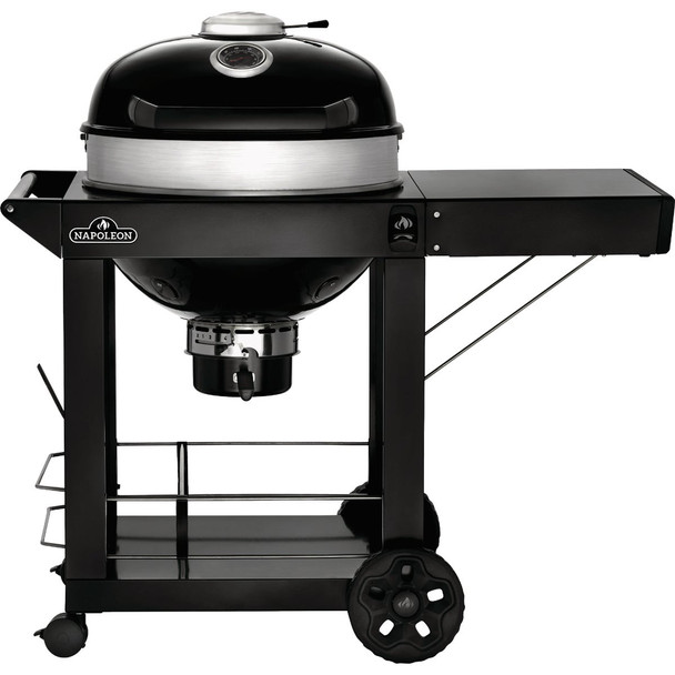 Napoleon PRO22 Charcoal Kettle Grill, Black with Cart PRO22K-CART-3