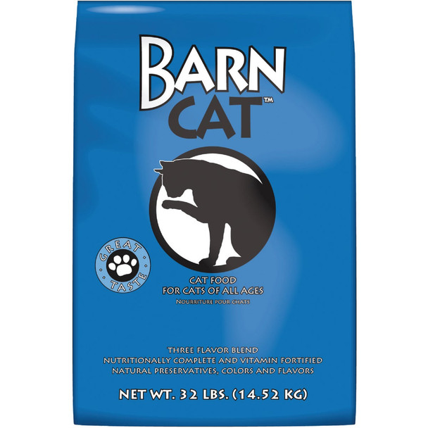 Kent Barn Cat 32 Lb. Chicken, Pork, & Fish Flavor All Ages Dry Cat Food 7851