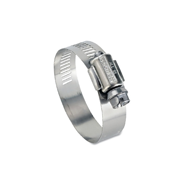 64 Series Worm Drive Clamp, 2-1/2 in to 4-1/2 in clamp, 9/16 in W, Stainless Steel Pack of 10