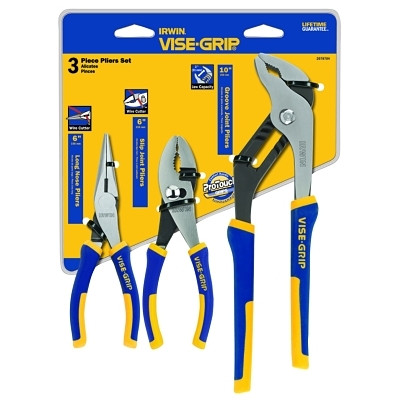 3 Pc. ProPlier Sets, Long Nose/Slip Joint/Groove Pack of 4