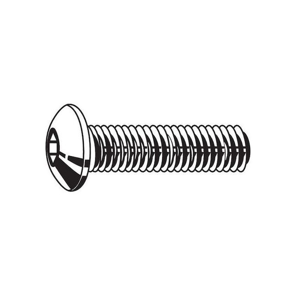 #10-24 Socket Head Cap Screw, Button, Zinc Plated Steel, 5/8 in Length, 100 PK