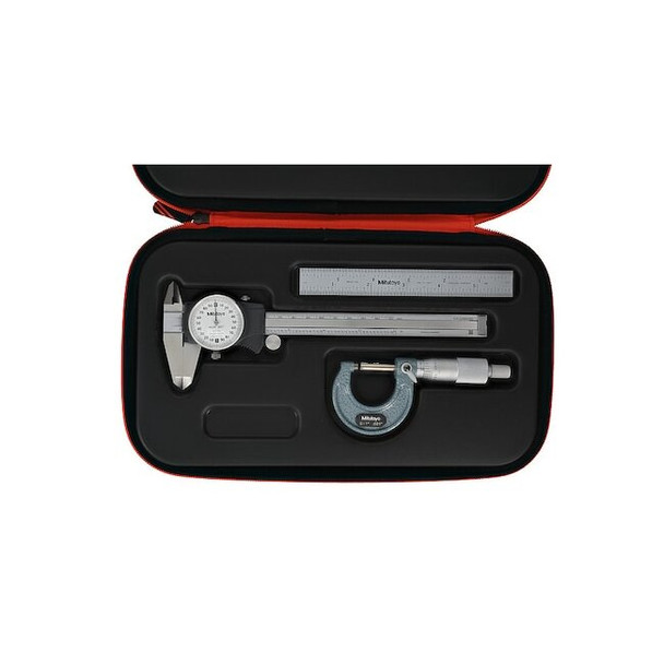 Mitutoyo Precision Measuring Tool Kit,0" to 1 64PKA284