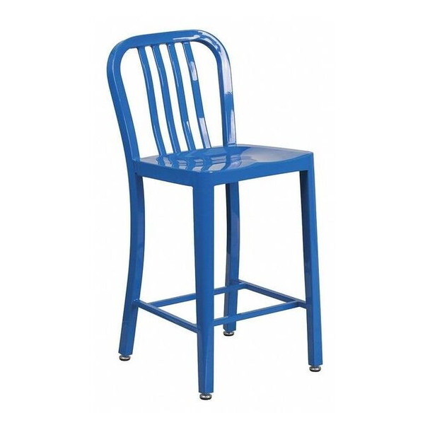 Flash Furniture 24" High Blue Metal Counter Height Stool CH-61200-24-BL-GG