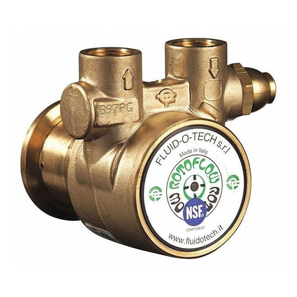 Fluid-O-Tech RotaryVanePump,3/8"InletDia,Brass,For48Y PA 301