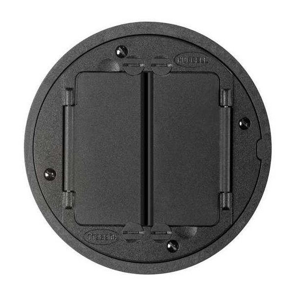 Box Cover, Floor Box Type, 2 Gang, Aluminum