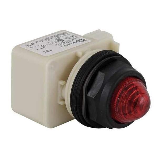 Schneider Electric Pilot Light Complete,Red,LED 9001SKP38LRR9