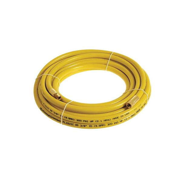 3/8" x 25 ft PVC Coupled Multipurpose Air Hose 300 psi YL