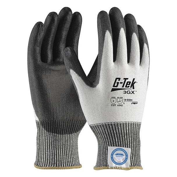 Cut-Resistant Glove, Cut Level A2 ,Dipped ,Polyurethane ,Smooth ,XS 12 PK