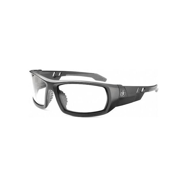 ODIN, Safety Glasses, Uncoated, Clear Lens, Matte Black Frame, Full-Frame