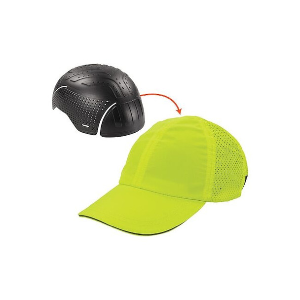 Bump Cap, Baseball, Polyethylene, None Suspension, Fits Hat Size 6 3/4 to 7 3/4