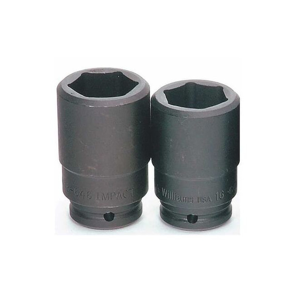 3/4" Drive Impact Socket Black Industrial, Deep 3/4" D,6Pt 1-3/16
