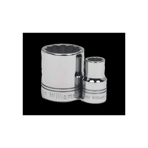 1/2" Drive, 22mm Metric Socket, 12 Points, Standard 1/2" D,12Pt,22mm