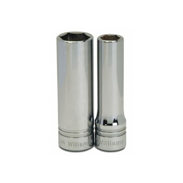 Williams 1/2" Drive, 3/4" SAE Socket, 6 Points, Deep 1/2" D,6 Pt,3/4 SD-624