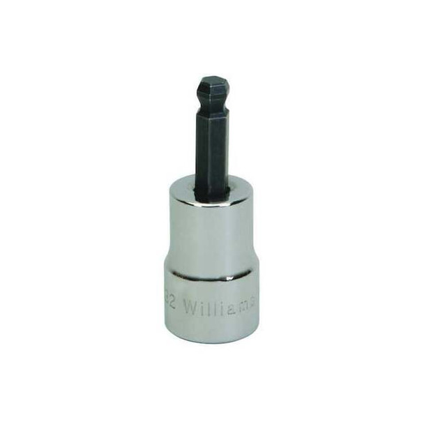 3/8" Dr, 7/32" Size, SAE Ball Hex Bit Socket, 6 Pts, Overall Length: 1-7/8"