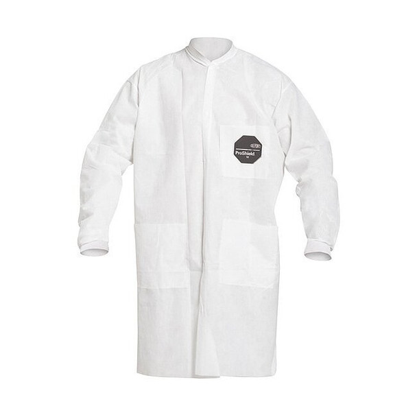 ProShield 10 Disposable Lab Coat, ProShield(R), Snaps Closure, White, 4XL, 30 PK