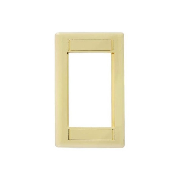 Hubbell Premise Wiring IStation Plate,Ivory,3U IMF1EI